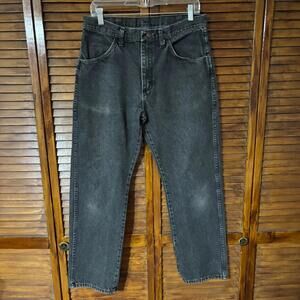 Rustler Men's Vintage Jeans - Straight Flat Leg - Light Black Wash - Size 33x30